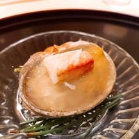 御料理 かつ志 - ⚫毛ガニ  雲丹 蟹ジュレ　蟹ジュレがうまいな