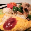 キッチンキクヤ - 料理写真:サービスランチ：豚ロース生姜焼きとオムレツ