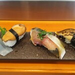 玄海鮨 - 追加  イカ、アワビ、サバ、アナゴ