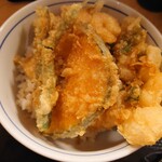 Tempura Jyuuwari Soba Shinjirou - えびかき揚げ丼