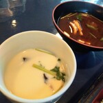 いしざき - 茶碗蒸し　味噌汁