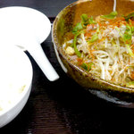 彩々 - 辛味噌和え麺　＆　ライス　８５０円