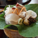 米倉 - コチの洗い、シマアジ、水蛸