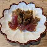 らかん寿し 松月 - 初ガツオとふき生姜和え