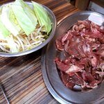 ジンギスカン肉焼 加トちゃん家 - ジンギスカンセット／肉大盛り(二人前)！
