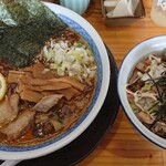 Buccha No - カレーとろみ坦々麺780円 炙り半チャーマヨ丼300円