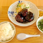 内湾の麺食堂 いちりん - 黒酢のスブタ３個の定食