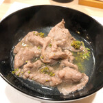 うを徳 - 花山椒のしゃぶしゃぶ　イチボ