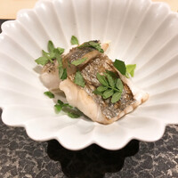 すし昇 - 釣りの太刀魚　木の芽酢