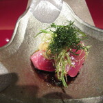 野嵯和 - 初ガツオ　九条ネギの揚げ