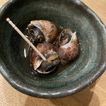 Uo Dokoro Hashimoto - お通し　バイ貝の煮付け