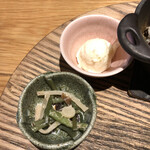 カバリン 炭ときどき薪 - 山菜とポテサラ