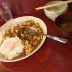 朝婆豆腐ご飯　スープ・サラダ付き