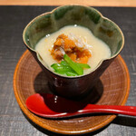 おおたに - 渡り蟹、ホワイトアスパラ冷製茶碗蒸し