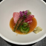 おおたに - 鮪のお造り　とろみ醤油