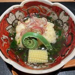 おおたに - あいなめ天ぷらと丸茄子オランダ煮