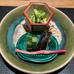 おおたに - きゅうりのぬか漬け、水茄子醤油漬け、矢生姜甘酢漬け、春キャベツ浅漬け