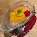 おおたに - 宮崎マンゴー、サクランボのパンナコッタ