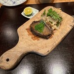 やまぐち - 蒸し蝦夷鮑　スッポンの出汁で炊いた筍と花山椒のリゾット