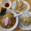 ひかり食堂 - 料理写真:「ラーメン」@650＋「ミニ玉子チャーハン」@250＋「ジャンボ餃子(3個)」@350
