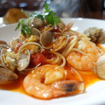 Osteria La Luminescenza - 海老とアサリのパスタ 2021年4月