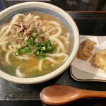 Itteki Hassen Ya - 「黒肉うどん」と「かしわ天」