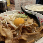 うだつ食堂 - 肉玉中華そば　　　　1000円
            白飯（お代わり自由）　100円