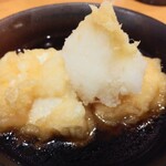 たまの里 - 地酒セット1,050円から揚出豆腐