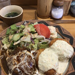 狐吉屋 - ハンバーグとカニクリームコロッケ　〜ランチ〜