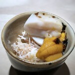 菊鮨 - ＊鯛の白子様が大きくプリプリで美味しい。全体を混ぜて頂くと、他では頂けない高級リゾットに。 勿論美味しい。