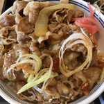 吉野家 - どんぶりアレンジ上が牛丼、下がカルビ丼