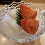 石松　阪奈店 - トマトとべったら漬け(サービス品)