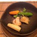 日本料理 一扇 - もち鮑鉄板焼き