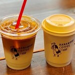 ハナモリ コーヒー スタンド - カフェラテ＆ほうじ茶ソイ