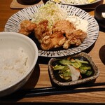 Sakebaru Naminami - 鶏南蛮定食御飯半分800円税込み