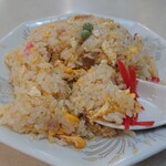 川ばた - 紅生姜と一緒にレンゲで一口の図w