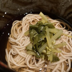 四季彩ダイニング　春 - 菜花のお浸しの冷かけ蕎麦(十割)