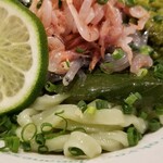 麺屋 六感堂 - 桜海老と生しらすのぶっかけ(冷麺)