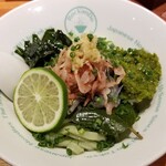 麺屋 六感堂 - 桜海老と生しらすのぶっかけ(冷麺)