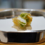 天ぷら 正心庵 - 真鯛大葉包み