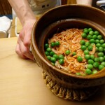 懐石料理 桝田 - 桜海老とエンドウのご飯