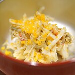 三谷 - 毛蟹　カラスミがけ