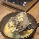 荻窪焼肉 さく - ごろっと塊の入った濃厚白スープ！