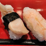 寿司栄 - ばい貝、甘えび