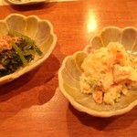 Tsurufuku - 季節のお浸し＆ポテサラ