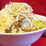 ラーメン二郎 - ラーメン小＋ニンニク多め＋白ネギ