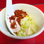 ラーメン二郎 - 待ってる間にカスタマイズ♪