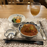 Hosomichi - 野菜と高野豆腐の炊き合わせ、ロールキャベツ、自家製梅酒