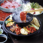 All-you-can-eat grilled shabu (loin beef) You can eat Yakiniku (Grilled meat) and shabu shabu.