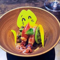 O2 - 「前菜の盛り合わせ」ホタルイカとミントめっちゃ合う〜！山菜もンマーーイ